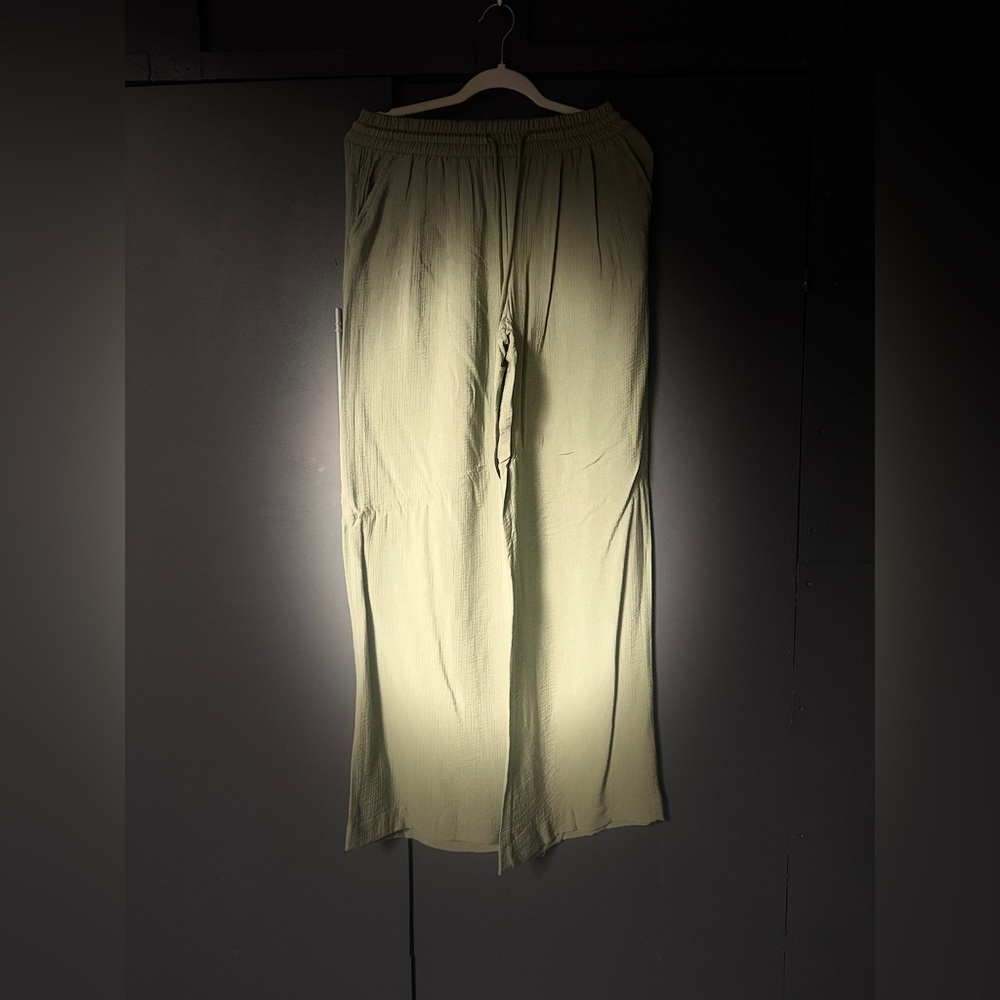 Target Olive Green Wide-Leg Drawstring Pants